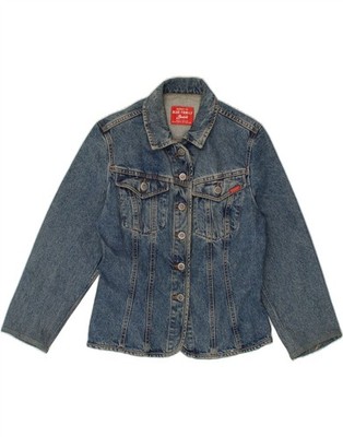 BENETTON Mädchen Jeansjacke Perfect Fit 11-12 Jahre Blau Baumwolle AZ05