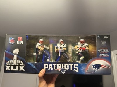 McFarlane Toys NEW ENGLAND PATRIOTS SB XLIX 3 Pack Tom Brady, Gronk, Edelman
