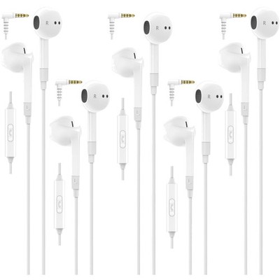 High-Quality Earphones - 5 Pack - Noise Isolation Technology