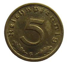 Third Reich 5 Reichspfennig 1938 G With HK
