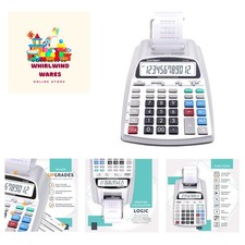 New  Upgraded 2025 Printing Calculator Adding Machine 10 Key, Desktop Home O...