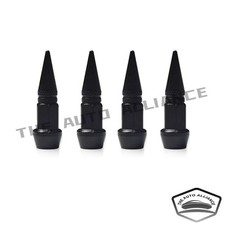 4 Black Long Spiked Valve Stem Caps Metal Thread Kitset For Rimwheelstires 4 Black Long Spiked Valve Stem Caps Metal Thread Kitset For Rimwheelstires
