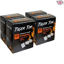 Eco-Friendly Firelighters - 160 Sachets for Quick and Safe Fire Ignition 0.22 per lighter