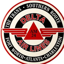 Retro Style Delta Air Lines Sign Quality Sign