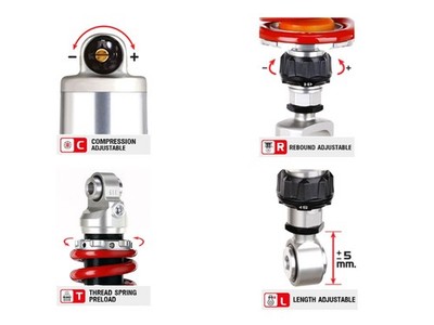 ADJUSTABLE YSS SHOCK ABSORBER FOR KAWASAKI KLR 650 95+ MZ366-400TR