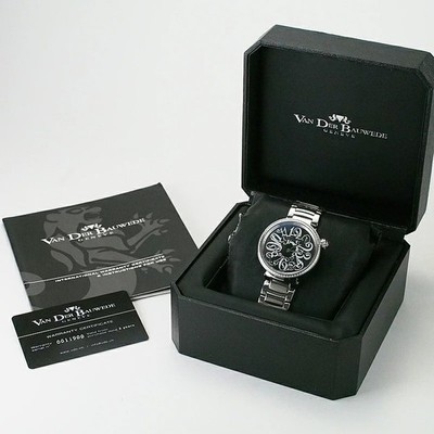 Van Der Bauwede NEB-K 13429 Herren Quarzarmbanduhr Rund Diamantlünette Schwarz