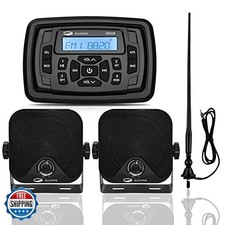 GUZARE Boats Marine Radio Bluetooth and Speakers Audio System Package - Water