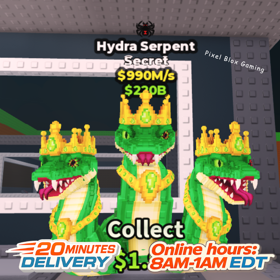 Serpent Text STEAL A BRAINROT 🧠Hydra Serpent 990M/s🧠Cheap+Fast Delivery🚀 | eBay