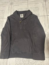 Express Men's Pullover Shawl Button Neck Knit Sweater 100 Cotton Gray Size XL