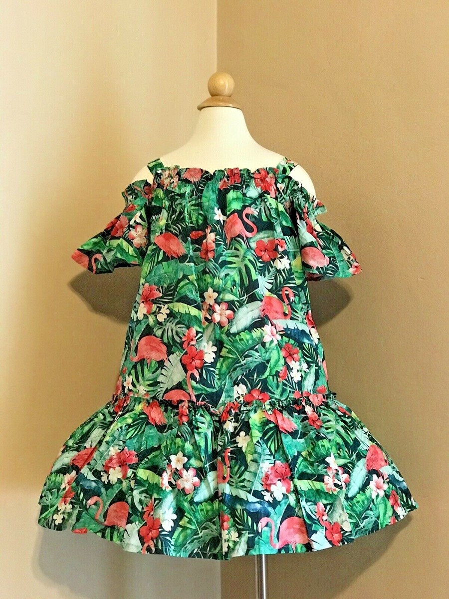 green flamingo dress Lilly Pulitzer Flamingo Dress, Green/Pink Womens Size 00