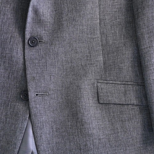 Andrew Fezza 44S Gray Sharkskin Wool Blazer Jacket Sport Coat - Picture 3 of 12
