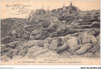 ADNP7-35-0577 - Rothéneuf - Felsen Geschnitzt - Le Colonel De Villebois-Mar