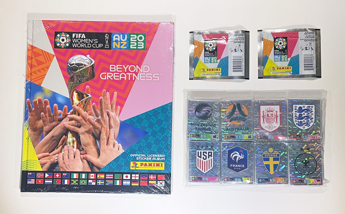 PANINI Women's World Cup 2023 Complete Set  + Hard Cover Album + 2 Packets