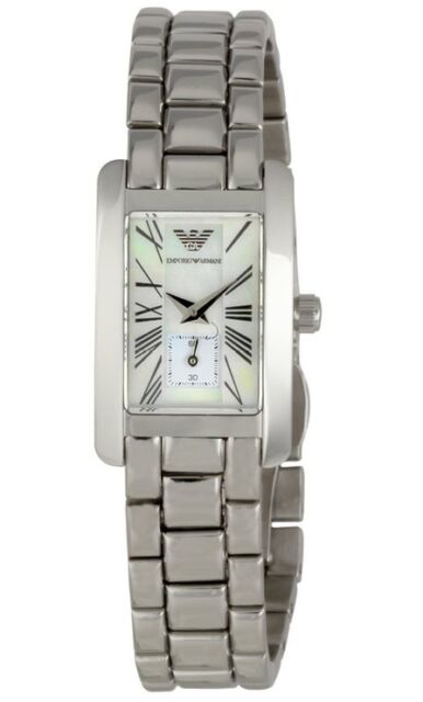 Emporio Armani MOP Dial Stainless Steel Band Ladies Watch AR0171 