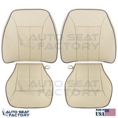 For 2007 - 2010 Lincoln MKX Lt Came Vinyl Seat Covers w/ Piping, Perforated