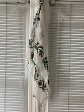 Hand painted Turkish cotton scarf with tassels 27  x 27  