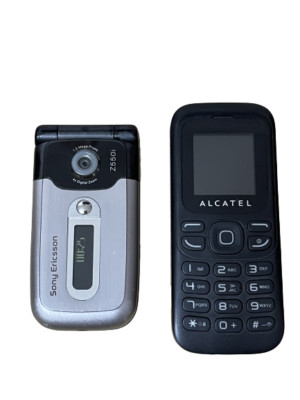 SONY ERICSSON Z550i and ALCATEL Cell Phones Lot - Working & Chargerable