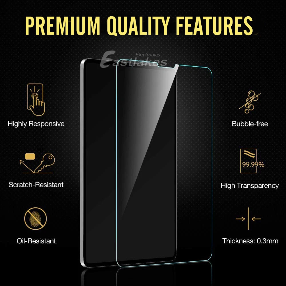 2x For iPad 11th 10th 9th iPad Pro 11 Air Mini Tempered Glass Screen Protector