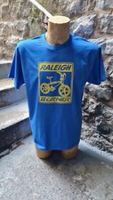 Raleigh Burner T shirt with yellow design (Royal blue)