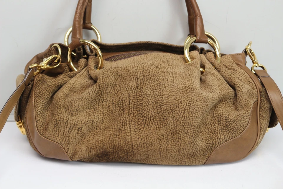 Bolsa de mão Ape Regina Firenze peccary camurça alça de ombro chave Itália - Imagem 2 de 4