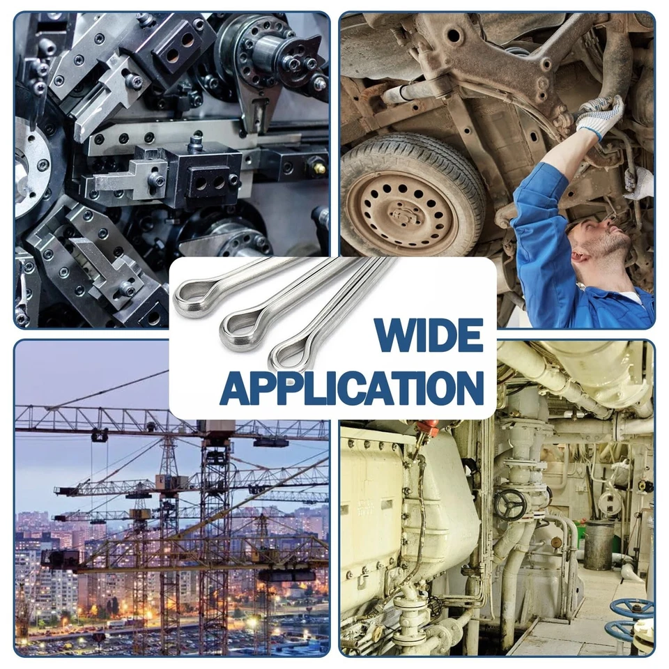 Kit Surtido de Pasadores Cotter 230 PIEZAS 304 Acero Inoxidable Pin Dividido.12 Tamaños... Foto 2 de 4