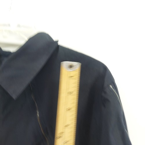 Camisa túnica mujer Stella Carakasi talla grande negra alta-baja informal cremallera completa COMO ESTÁ - Imagen 6 de 15