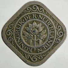 1934 Netherlands 5 Cents Coin | Fine Collectable Grade