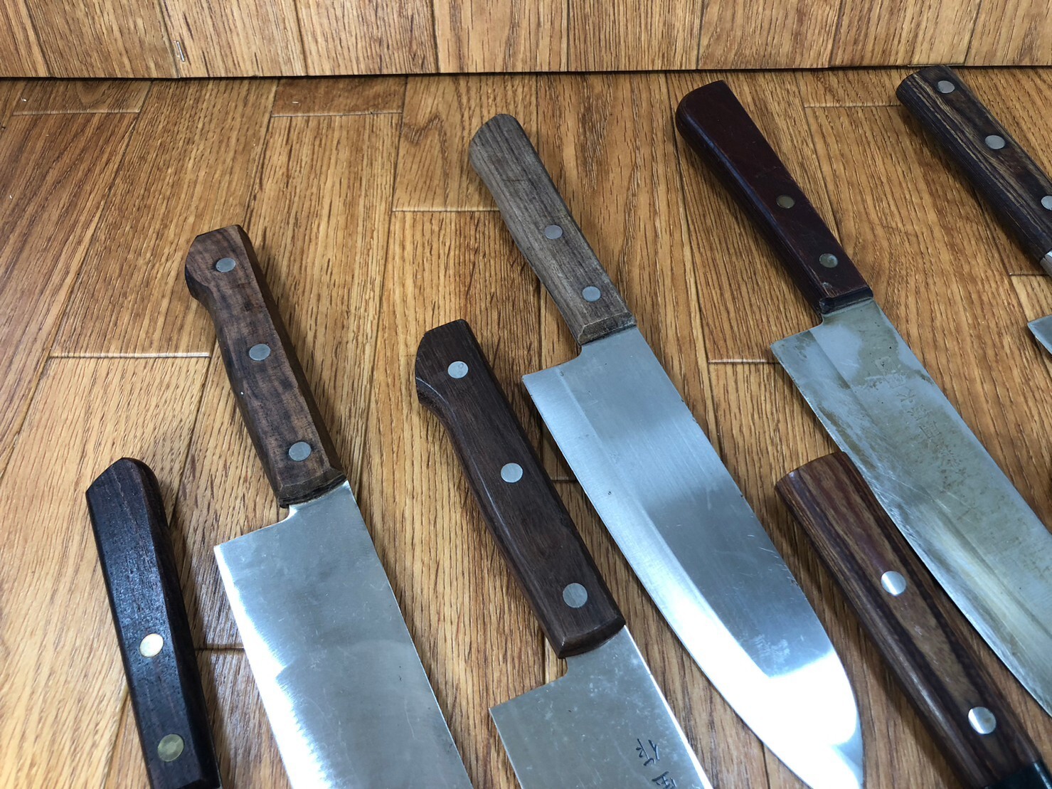 Damaged Lot of Japanese Chef's Kitchen Knives hocho set from Japan