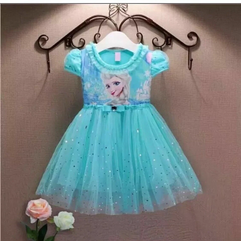 Girl Dress Frozen Costume Princess Queen Elsa Party Birthday size 3-10Yrs - image 4 of 4