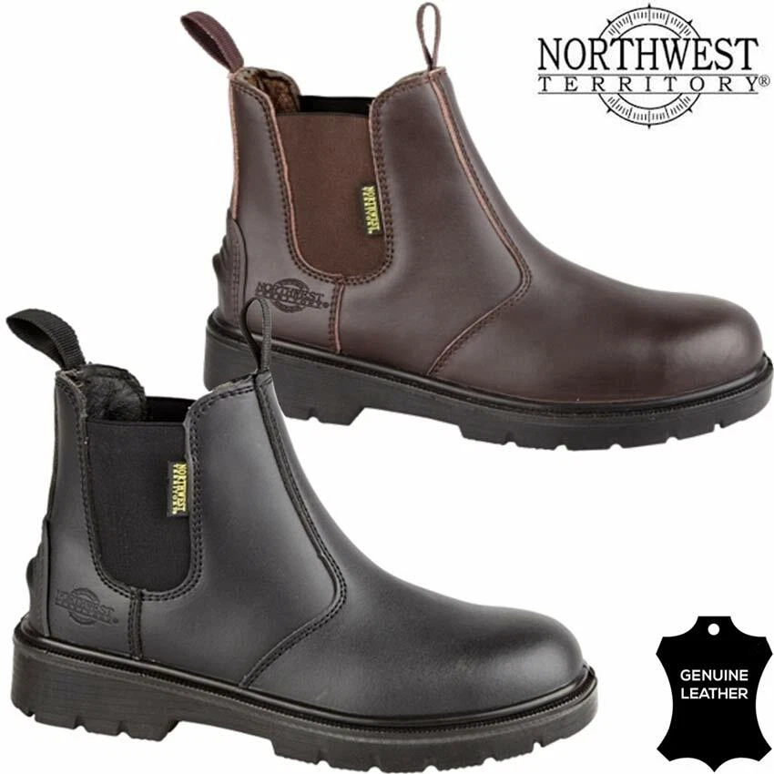 Flat heel work boots cheap