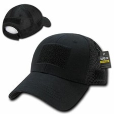 Men's Tactical Operators Baseball Cap Mesh Back Black Low Crown Sturdy Cap Hat