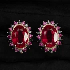 Women's Day Gifts Blood Red Ruby 12.35Ct 925 Sterling Silver Handmade Earrings