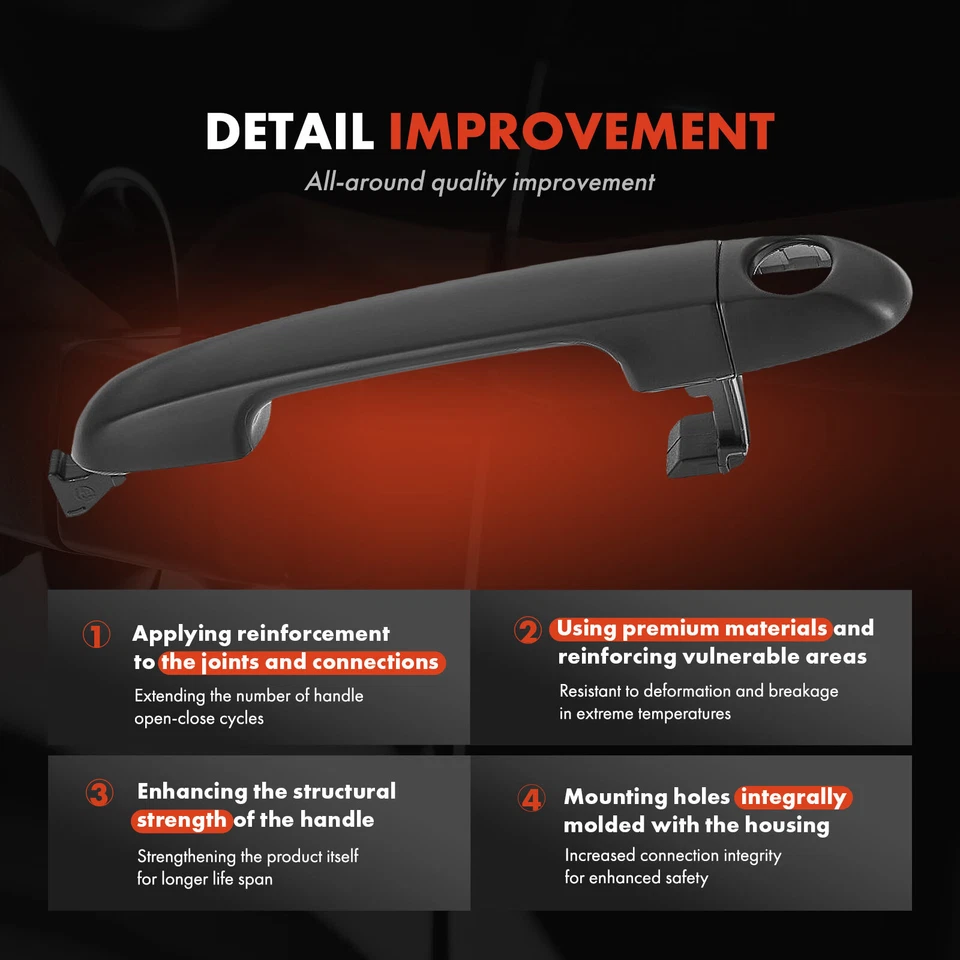 Manija de puerta exterior negra del conductor delantero para Kia Soul 2011 2012 2013 L4 1,6 L 2,0 L Foto 3 de 4