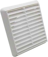 5" 6"  Plastic Fixed Blade Louvred Wall Grille Extractor Fan Cover Duct Vents WH