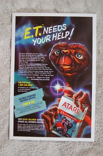 ET Atari 2600 Video Game promotional poster #1 80s
