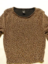 Windsor - Women's Fancy Top - Gold  Metallic & Black - Size XS - EUC