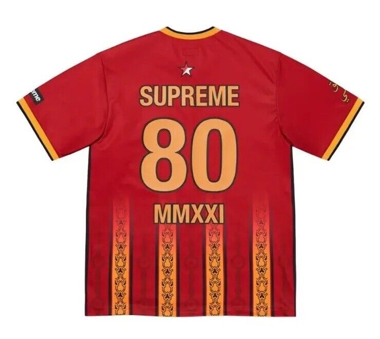 Supreme Arabic Logo Soccer Jersey - Red, Size Medium Supreme Arabic Logo Soccer Jersey - Red, Size Medium