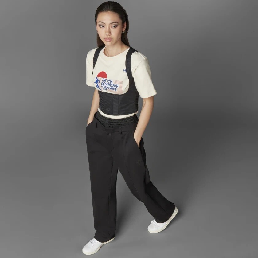 ブラジャー adidas SS23 TOPS WITH LOGO (HS2923_SECOGR/BLACK) adidas Blue Version Underbust Corset HB9408 Black New Womens