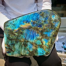 10.89LB Natural Labrador moonstone quartz free form mineral specimen 4.95kg