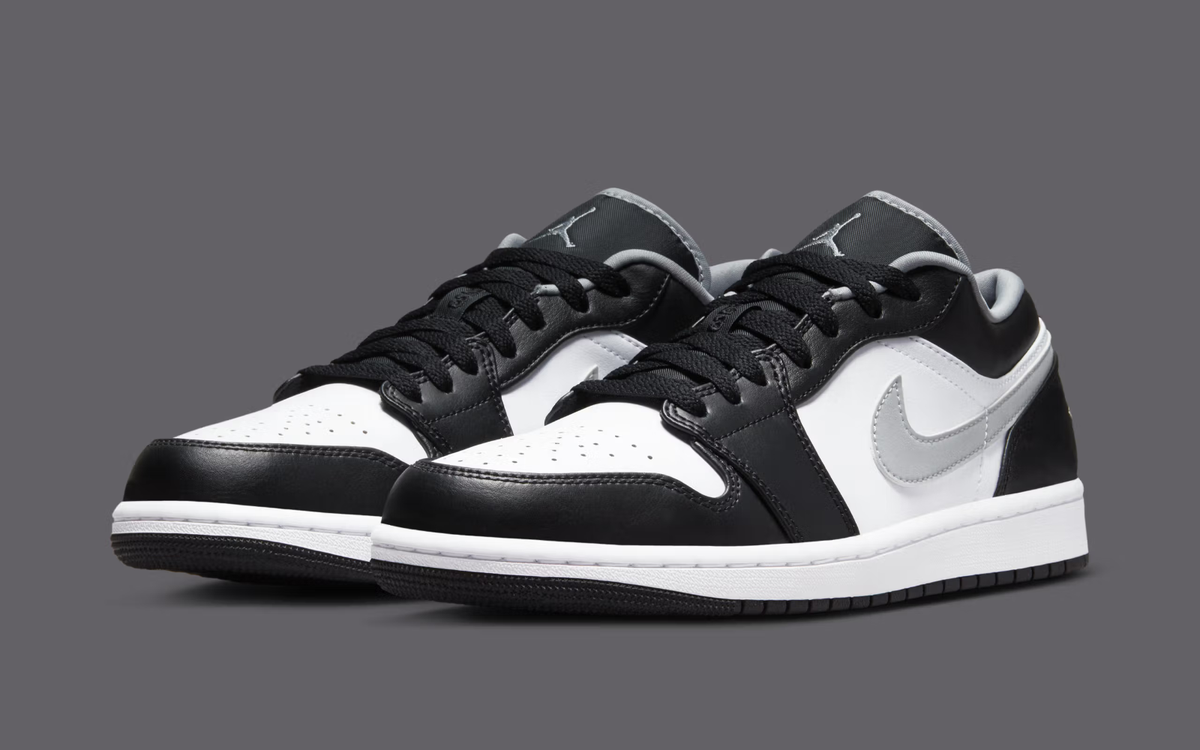 Nike Air Jordan 1 Low Black White Grey 553558-040 Mens New | eBay