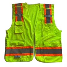 Radwear by Radians Hi-Res Reflective Vest Size XL Yellow pockets