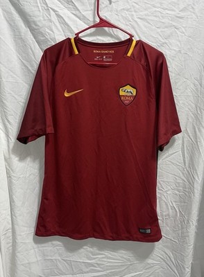 Nike AS Roma 2017/18 Home Soccer Football Shirt Jersey Red Size