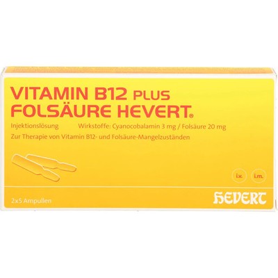 Vitamin B12 Plus Folsäure Hevert a 2 ml Ampullen 2X5X2ml - PZN 1893951