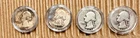 🔥 1940-64 Washington Quarter 90% Silver Circulated $1 Face Value 4 Quarters🔥