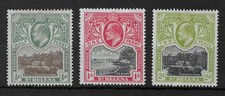 ST HELENA 1903 1/2d, 1d, 2d MH / HMH. (hinge remains) SG 55-57. (G43)