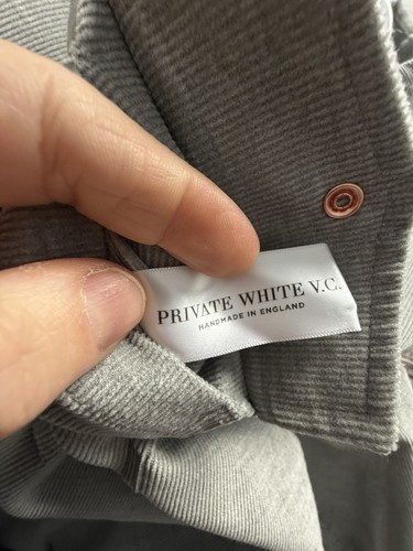 Private weißes VC Cord Nieten Hemd neu mit Etikett 275 £ - Bild 3 von 11