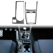 A Set Black Gear Shift Cover Sticker Carbon Fiber For Subaru WRX Saloon 15-2021