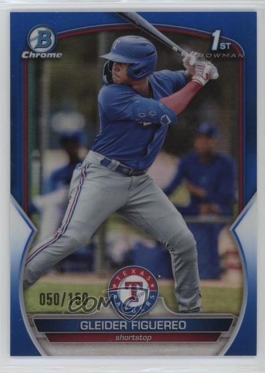 2023 Bowman Chrome Prospects Blue Refractor 50/150 Gleider Figuereo #BCP-59 0md8