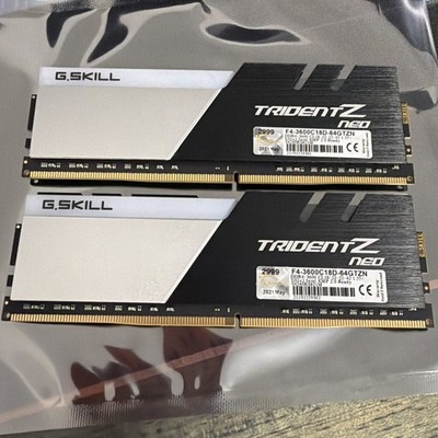 GSKILL Trident Z Neo 64GB (2X 32GB) DDR4 3600MHz C18 RAM F4-3600C18D-64GTZN