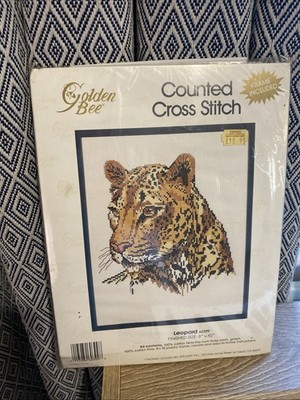 Goldene Biene gezählt Kreuzstich 60399 Leopard 8''x10'' inkl. Rahmen